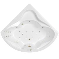 Акриловая ванна WHITECROSS Konsul "ULTRA" 0110.150150.100.ULTRA.BR 150х150 белая глянцевая/бронза