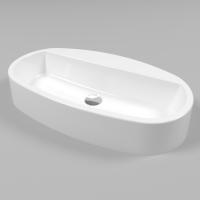 Раковина накладная WHITECROSS Obsidian D 0736.065037.100 65х37 искусственный камень белая глянцевая