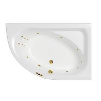 Акриловая ванна WHITECROSS Aquarella "SMART" 0109.170110.100.SMART.GL 170х110 правая белая глянецевая/золото