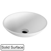 Раковина накладная WHITECROSS Jade 0703.040040.200 D=40.5 искусственный камень белый матовый