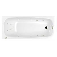 Акриловая ванна WHITECROSS Layla Slim "LINE" 0122.180080.100.LINE.BR 180х80 белая глянцевая/бронза