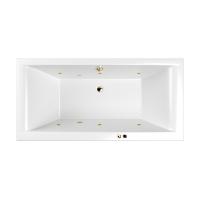 Акриловая ванна WHITECROSS Savia Duo "SOFT" 0103.170080.100.SOFT.GL 170х80 белая глянецевая/золото