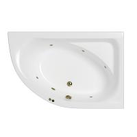 Акриловая ванна WHITECROSS Aquarella "SOFT" 0109.170110.100.SOFT.BR 170х110 правая белая глянцевая/бронза