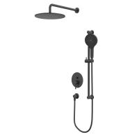 Душевой комплект с ручным и тропическим душем WHITECROSS Y YSET05TOPBL черный матовый