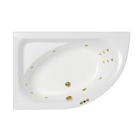 Акриловая ванна WHITECROSS Aquarella "SMART" 0108.170110.100.SMART.GL 170х110 левая белая глянецевая/золото