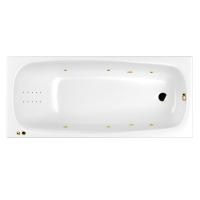 Акриловая ванна WHITECROSS Layla Slim "LINE NANO" 0122.170075.100.LINENANO.GL 170х75 белая глянецевая/золото
