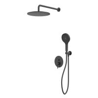 Душевой комплект с ручным и тропическим душем WHITECROSS Y YSET04TOPBL черный матовый