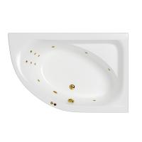 Акриловая ванна WHITECROSS Aquarella "LINE" 0109.170110.100.LINE.GL 170х110 правая белая глянецевая/золото