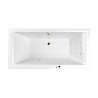 Акриловая ванна WHITECROSS Savia Duo "LINE" 0103.170080.100.LINE.GL 170х80 белая глянецевая/золото