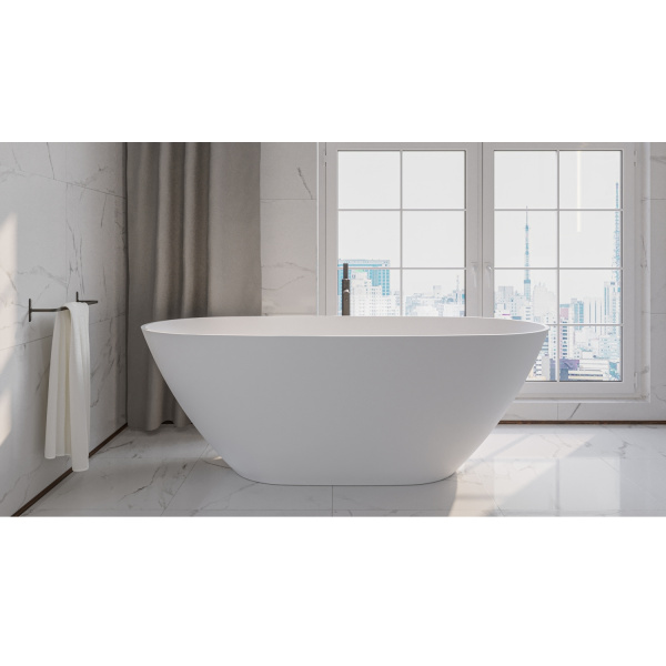 Ванна из искуственного камня WHITECROSS Onyх D 0207.160075.200 160х75 белый матовый
