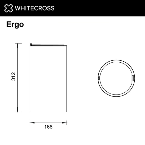 Мусорное ведро WHITECROSS Ergo ER2290GM 4 л  графит
