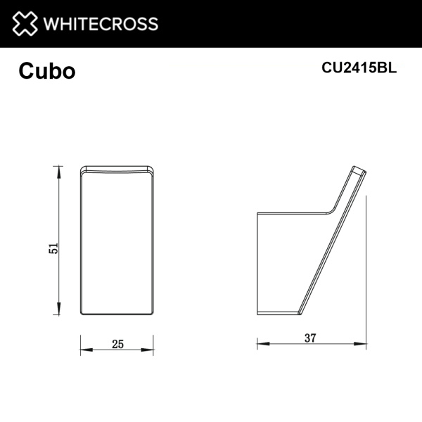 Крючок WHITECROSS Cubo CU2415BL черный матовый