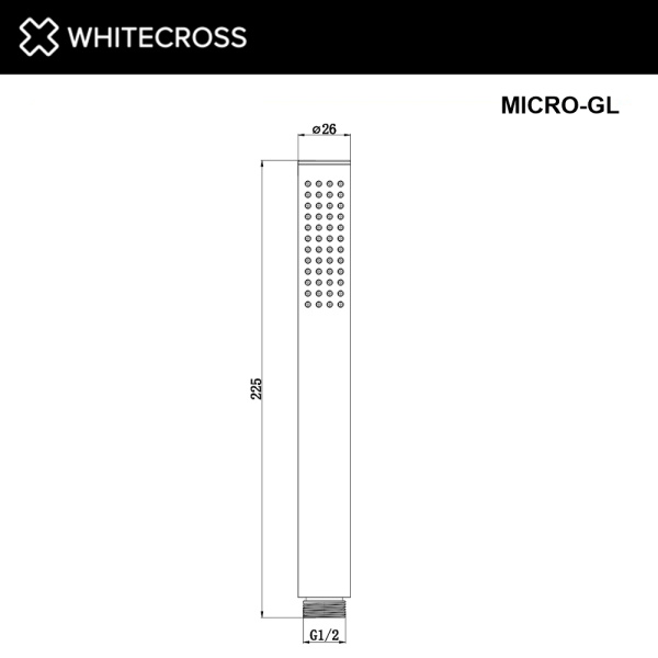 Душевая лейка WHITECROSS MICRO-GL золото гленцевое