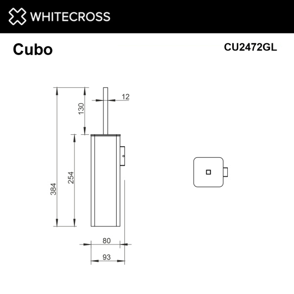 Ершик для унитаза WHITECROSS Cubo CU2472GL золото гленцевое