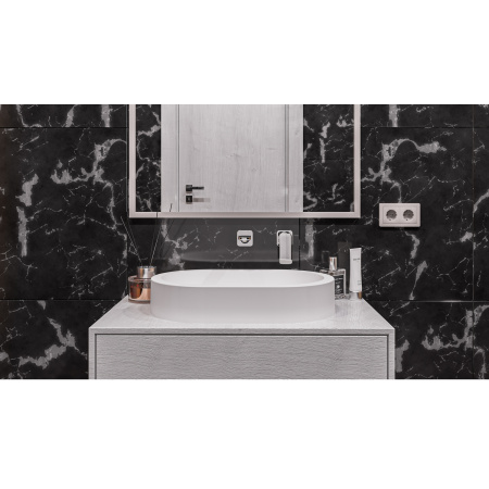 Раковина накладная WHITECROSS Malachite A 0721.055035.200 55х35 искусственный камень белый матовый