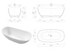 Ванна из искуственного камня WHITECROSS Onyx C 0206.160075.100 160х75 белая глянцевая