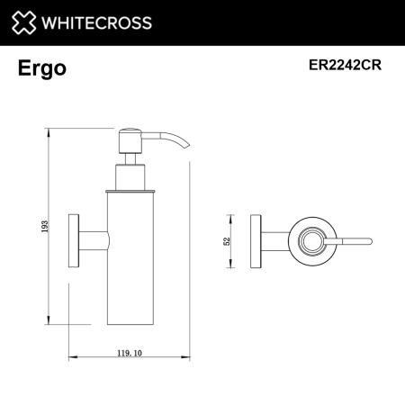 Дозатор для жидкого мыла WHITECROSS Ergo ER2242CR хром