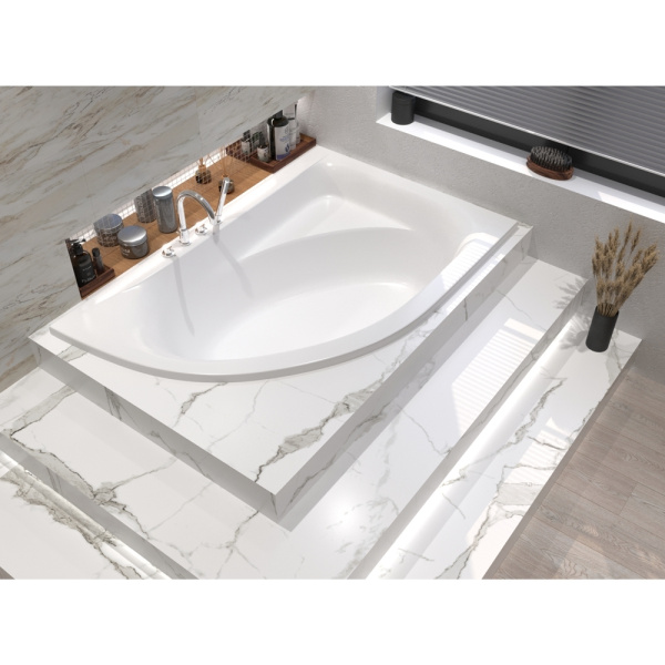 Акриловая ванна WHITECROSS Aquarella 0109.170110.100 170х110 правая белая глянцевая