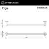 Полотенцедержатель WHITECROSS Ergo ER2252GLB золото брашированное