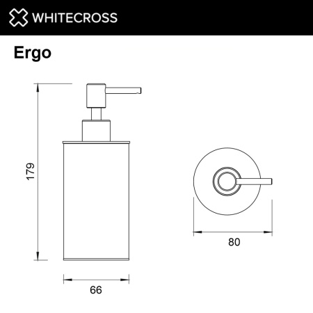 Дозатор для жидкого мыла WHITECROSS Ergo ER2246GM графит