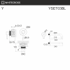 Душевой комплект с изливом WHITECROSS Y YSET03BL черный матовый