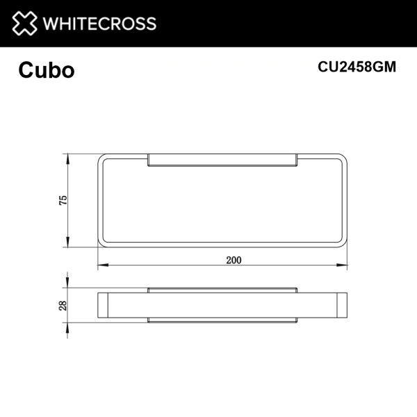 Полотенцедержатель WHITECROSS Cubo CU2458GM графит