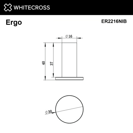 Крючок WHITECROSS Ergo ER2216NIB никель брашированный