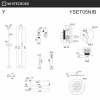 Душевой комплект с ручным и тропическим душем WHITECROSS Y YSET05NIB никель брашированный