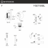 Душевой комплект с изливом и ручным душем WHITECROSS Y YSET06BL черный матовый