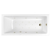 Акриловая ванна WHITECROSS Wave Slim "RELAX" 0111.160070.100.RELAX.BR 160х70 белая глянцевая/бронза