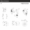 Душевой комплект с тропическим душем и изливом WHITECROSS Y YSET07CR хром