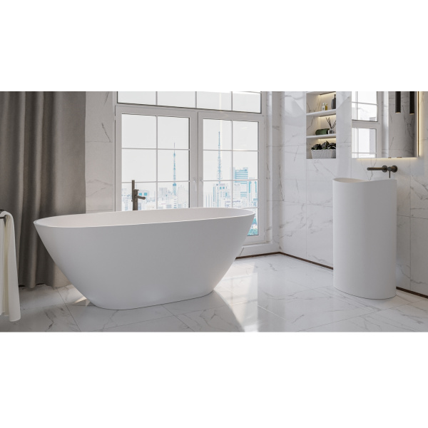 Ванна из искуственного камня WHITECROSS Onyх D 0207.160075.200 160х75 белый матовый
