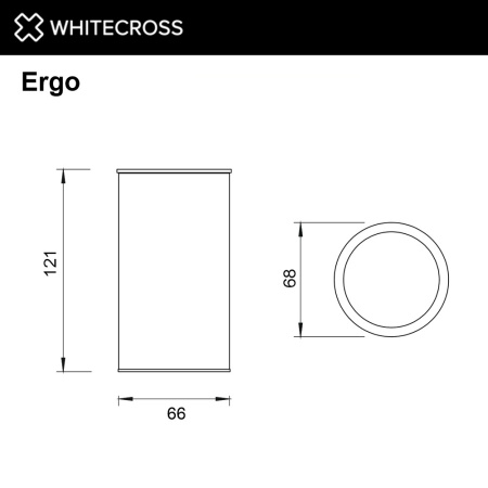 Стакан для ванной WHITECROSS Ergo ER2236BL черный матовый