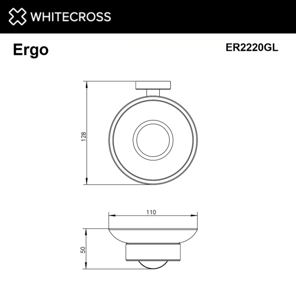Мыльница WHITECROSS Ergo ER2220GL золото гленцевое