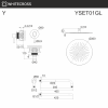 Душевой комплект с тропическим душем WHITECROSS Y YSET01GL золото гленцевое