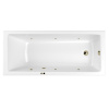 Акриловая ванна WHITECROSS Wave "SOFT" 0101.150070.100.SOFT.BR 150х70 белая глянцевая/бронза