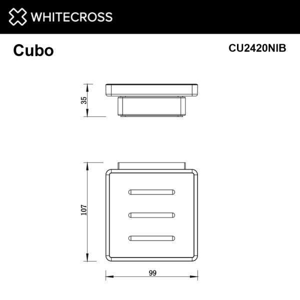 Мыльница WHITECROSS Cubo CU2420NIB никель брашированный