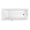 Акриловая ванна WHITECROSS Wave "LINE NANO" 0101.150070.100.LINENANO.GL 150х70 белая глянецевая/золото