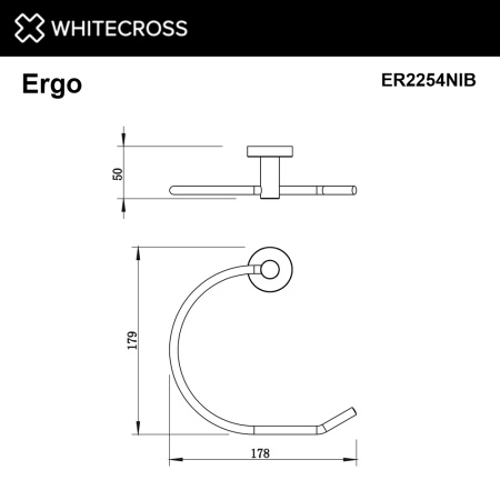 Полотенцедержатель WHITECROSS Ergo ER2254NIB никель брашированный