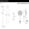 Душевой гарнитур WHITECROSS SET51BASICGM графит