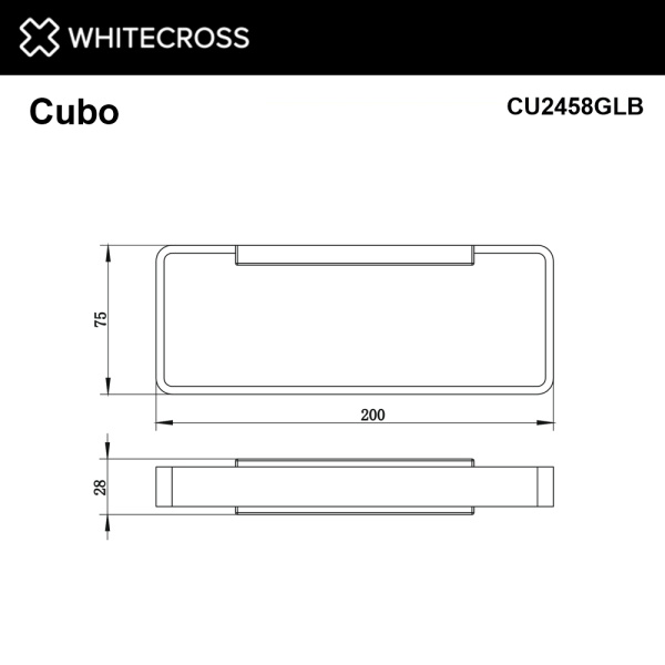 Полотенцедержатель WHITECROSS Cubo CU2458GLB золото брашированное