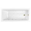 Акриловая ванна WHITECROSS Wave Slim "RELAX" 0111.160080.100.RELAX.GL 160х80 белая глянецевая/золото