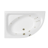 Акриловая ванна WHITECROSS Aquarella "LINE" 0108.170110.100.LINE.BR 170х110 левая белая глянцевая/бронза