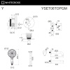 Душевой комплект с изливом WHITECROSS Y YSET06TOPGM графит