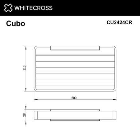 Мыльница WHITECROSS Cubo CU2424CR хром