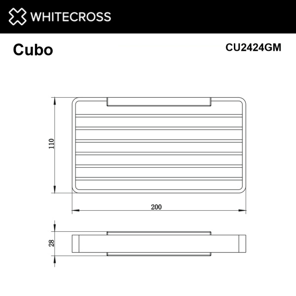 Мыльница WHITECROSS Cubo CU2424GM графит