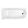Акриловая ванна WHITECROSS Layla Slim "SOFT" 0122.180080.100.SOFT.GL 180х80 белая глянецевая/золото