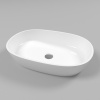 Раковина накладная WHITECROSS Opal 0709.056038.100 56х38 искусственный камень белая глянцевая