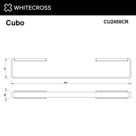 Полотенцедержатель WHITECROSS Cubo CU2450CR хром