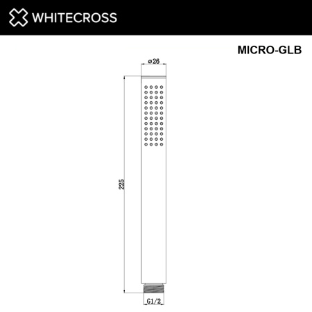 Душевая лейка WHITECROSS MICRO-GLB золото брашированное